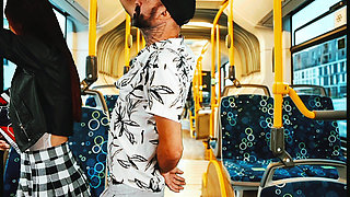 Student Slut Gets a Load of Cum on the Bus!