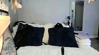 Nice amateur ass in black and white panties