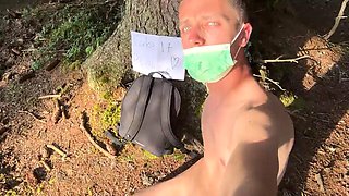ForestJerk Strips Naked for Hikers While Jerking Off