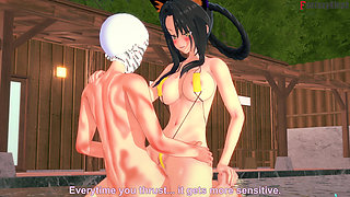 Akeno gets horny watching Kuroka getting fucked - DXD NTR Madness Series