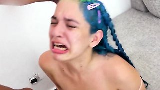 Amateur Brazilian Slut Sloppy Deep Throats Big White Cock