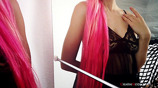 Mirror Mirror on the Wall Sexy Pink Hair Girl Adele
