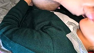 Teen Latina Babe Gives a Quick Blowjob Before School