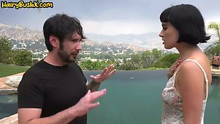 Dirty slut enjoys fucking in hairy cunt