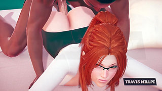 Thicc Redhead Professor Crawls Into Your Office Fantasy Glasses on, Shirt Tight, Attitude Naughty