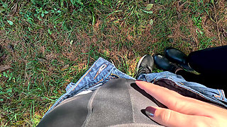 Naughty Nature Handjob - Outdoor Male POV Handjob Huge Cum