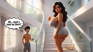 The Beautiful Stepmother Summer Tease in the House Builds to Passionate Kitchen Encounter (ai Generated)