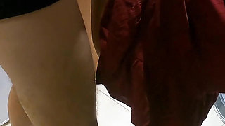 Stepmom in Kitchen Said No Sex! - Allows Stepson Only Jerking off & Cumshot on Her Fat Ass