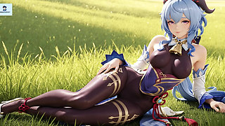 Genshin Impact Ganyu Animated Anal Footjob Titjob