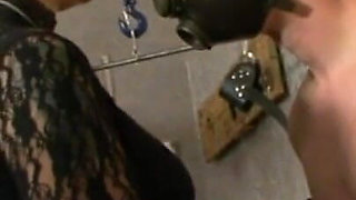 Masked guy penis humiliating