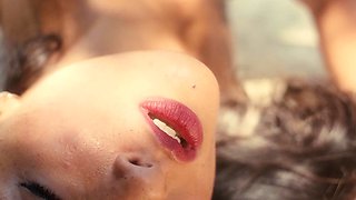 Nude teen cools herself down in the pool