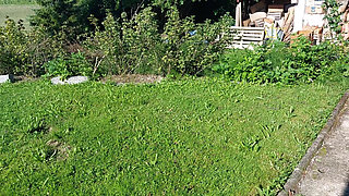Granny Works Naked in Her Garden!