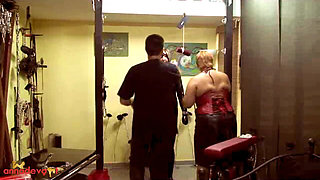 The Slave in Latex - Rough BDSM Action with Three People