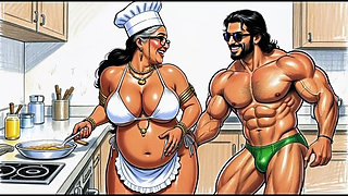 My New Maid Feeding Me And Entertaining Me