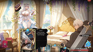 Aura 2 Lust of the Gods Hentai Game Ep.1 Stripping SEX battle with my GODDESS WIFE !