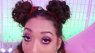 Sweet Latina Girl Sarah Lace Giving Best Sloppy Deepthroat