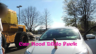 Car Hood Dildo Fuck