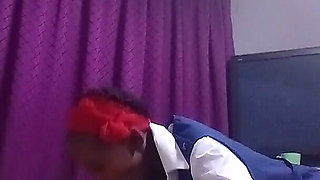 Black Girl Sucks and Rides White Cocl in Uniform