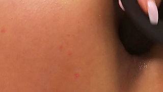 Monika Fox Puts a Black Dildo in Ass