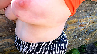 Beating One of Her Tits on Monument