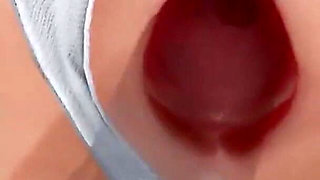 Close up Lesbian Double Dildo Fucking