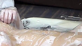 Masochistic Woman Covered in Yogurt, Clitoris, Pussy, Anus, Tits, Armpits, She Is Entire Body Is a Yogurt Covered Mistress's Toy