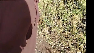 Stepmom in Transparent T-shirt Showing off in Public