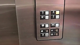 Naughty Elevator Ride Will She Get Caught?