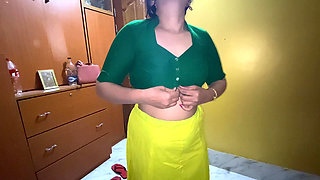 A Bengali woman getting ready for shopping