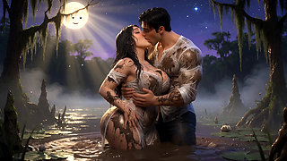 Stepbrother & Stepsister - Midnight Mud Secret (AI generated)