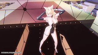 Mmd Hyo Min - Nice Body Ahri Sexy Striptease League of Legends Hentai Uncensored 4K 60fps
