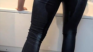 Housewife Jeans Pee Compilation 7 Clips