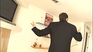 Blonde MILF Aline Double-Penetration Pantyhose Cumshot Pussy