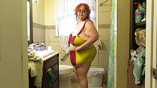 Hot sweaty wet Naighty Nurse Vicki strips out of swim suit after washing Her Car!