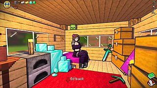 HornyCraft Minecraft Parody Jenny Gives Sloppy Deepthroat Blowjob to Futanari Alex