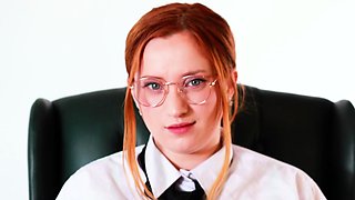 Solo pussy toying redhead sexy close up masturbation action