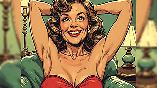 Vintage Pin up Babe Art