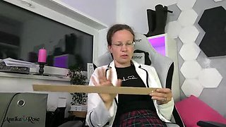 Femdom MILF in Glasses Humiliates Loser with Small Dick – Amateur HD