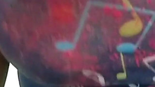 Holi Special: Stepdad Fucks Horny Stepdaughter in Bathroom with Red Gulal All Over Her Big Tits