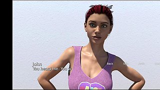 3D hentai visual novel with teen masturbation action