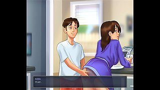 Summer adventure with a hot cougar in the kitchen