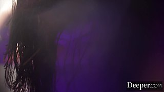 Adriana Chechik hangs tied and suspended while getting railed hard