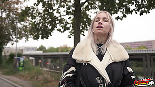 German Scout - Skinny German Blue Eyes Beauty Toussik Pick up for Casting Fuck