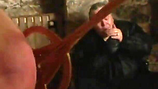 Crazy woman gets whipped strongly