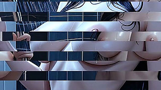 Nude Woman Shower Head Pressed Firmly to Swollen Clit
