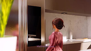 College Girl Huge Squirting Orgasm after Yoga Lesson (Full 3D Animation) HQ