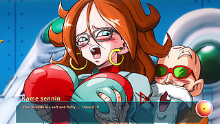 Kame Paradise Multiversex 3 - Roshi Playing With Android 21's Huge Tits