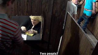 Dasani Lezian sexy babe do hard glory hole job