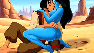 Genie Girl Jerk off Dick to Adaddin. Fairy Tale Story