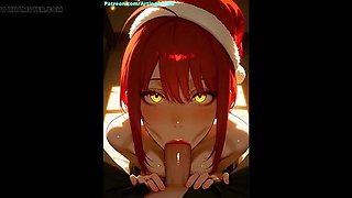 Makima’s New Year Tease – AI Anime Blowjob and Cowgirl POV